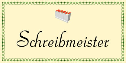 Schreibmeister Font Poster 1