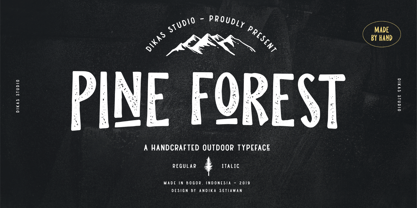 Pine Forest Font Poster 1