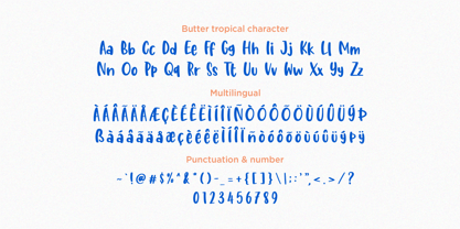 Butter Tropical Font Poster 8
