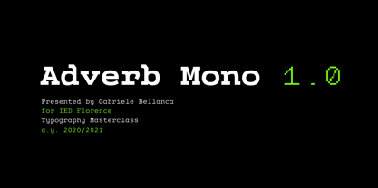 Adverb Mono Font Poster 1