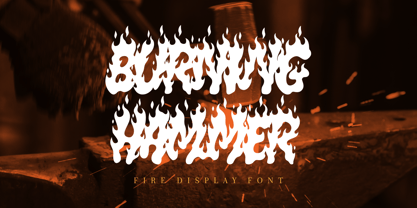 Burning Hammer Font Poster 1