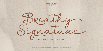 Breathy Signature Font Poster 1