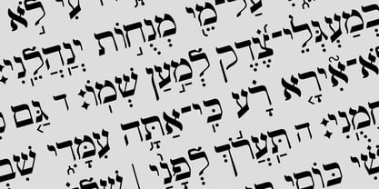 Hebrew Text Tanach Font Poster 1