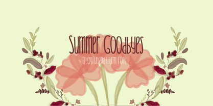 Summer Goodbyes Font Poster 1