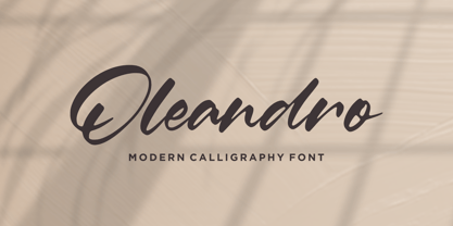 Oleandro Font Poster 1