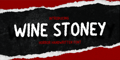 Wine Stoney Font Poster 1