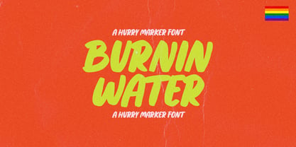 Burnin Water Font Poster 1