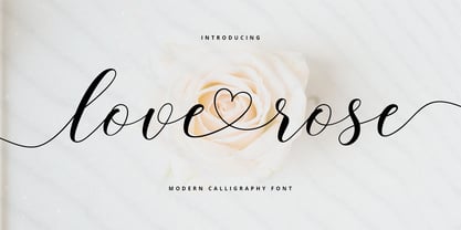 Love Rose Font Poster 1