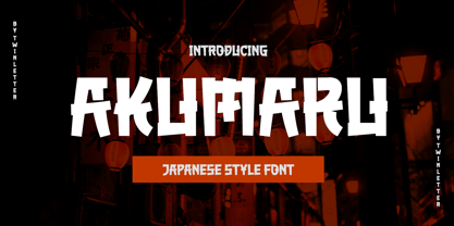 Akumaru Japanese Style Font Poster 1