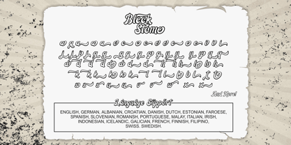 Bleck Stome Font Poster 11