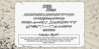 Bleck Stome Font Poster 10