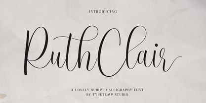Ruth Clair Font Poster 1