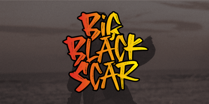 Big Black Scar Font Poster 1
