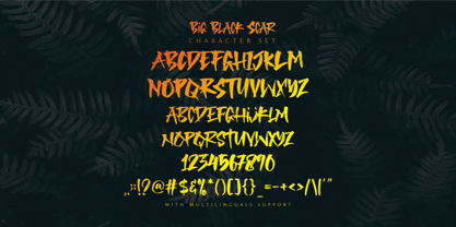 Big Black Scar Font Poster 5