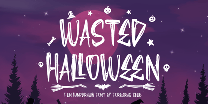 Wasted Halloween Font Poster 1
