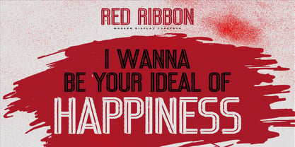 Red Ribbon Font Poster 8