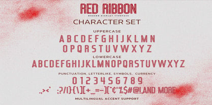 Red Ribbon Font Poster 6