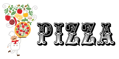 Pizza Font Poster 1