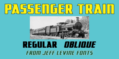 Passenger Train JNL Font Poster 1