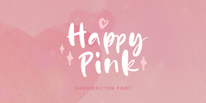 Happy Pink Font Poster 1