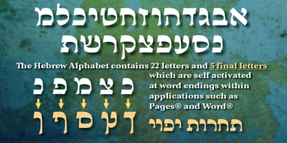 Pageantry Hebrew Font Poster 2