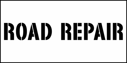 Road Repair JNL Font Poster 2