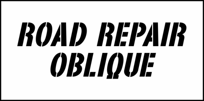 Road Repair JNL Font Poster 4