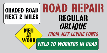 Road Repair JNL Font Poster 1