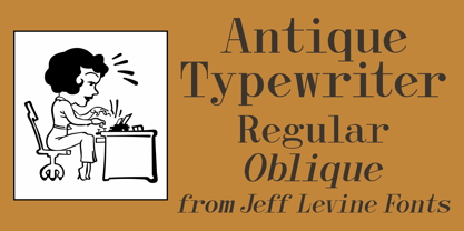 Antique Typewriter JNL Font Poster 1