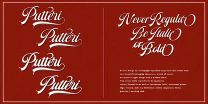 Putteri Script Font Poster 3