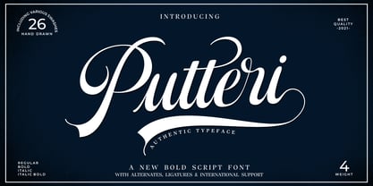 Putteri Script Font Poster 1