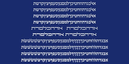 Hebrew Amanda Std Font Poster 2