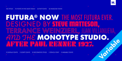 Futura Now Variable Font Poster 1