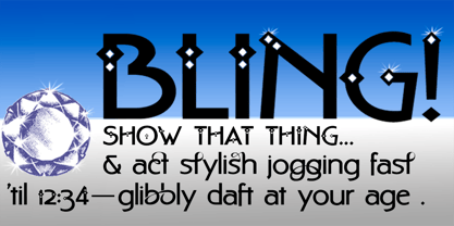 Bling Font Poster 1