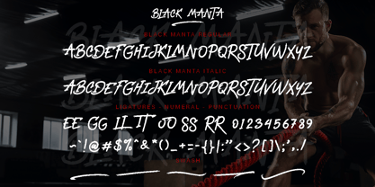 Black Manta Brush Font Poster 7