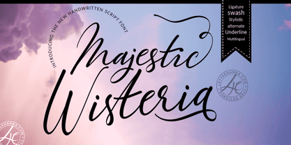 Majestic Wisteria Font Poster 1