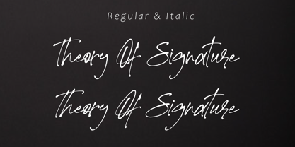 Theory Of Signature Font Poster 6