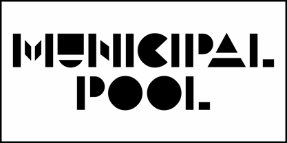 Municipal Pool JNL Font Poster 2