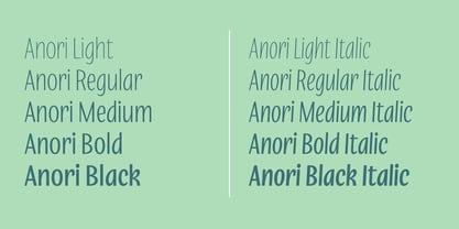 Anori Font Poster 2