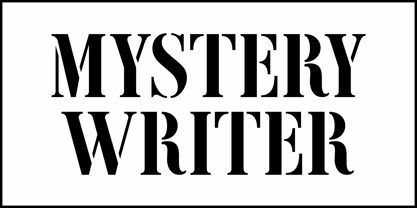 Mystery Writer JNL Font Poster 2