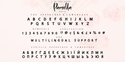 Sister Pamella Font Cyrillic Duo Fuente Póster 12