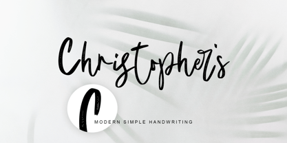 Christophers Handwriting Fuente Póster 1