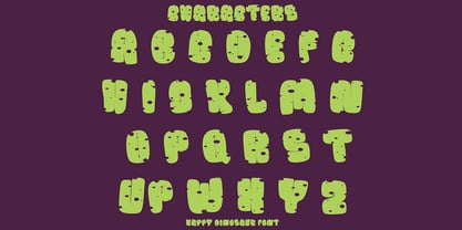 Happy Dinosaur Font Poster 6