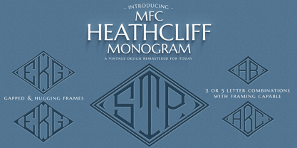 MFC Heathcliff Monogram Font Poster 1