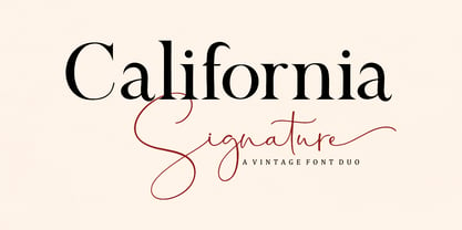 California Signature Font Poster 1