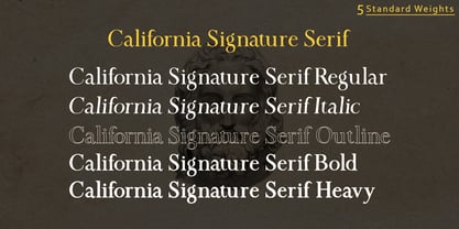 California Signature Font Poster 10
