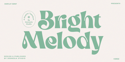 Bright Melody Font Poster 2