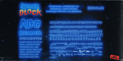 Shock Block Font Poster 3