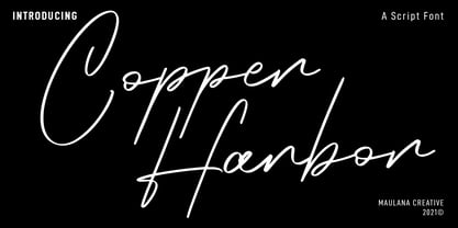 Copper Harbor Font Poster 1