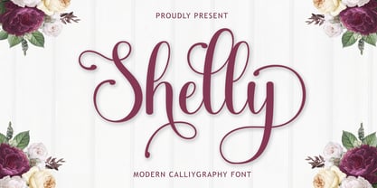 Shelly Script Font Poster 1